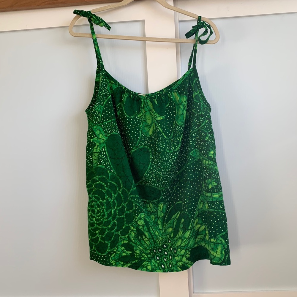 Vintage Hawaiian print spaghetti strap top